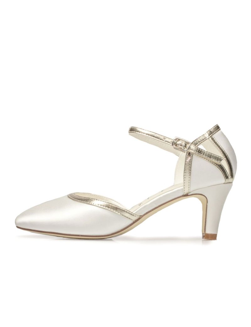 753 IVORY SATIN - EINFÄRBBARER BRAUTSCHUHE – Bild 2