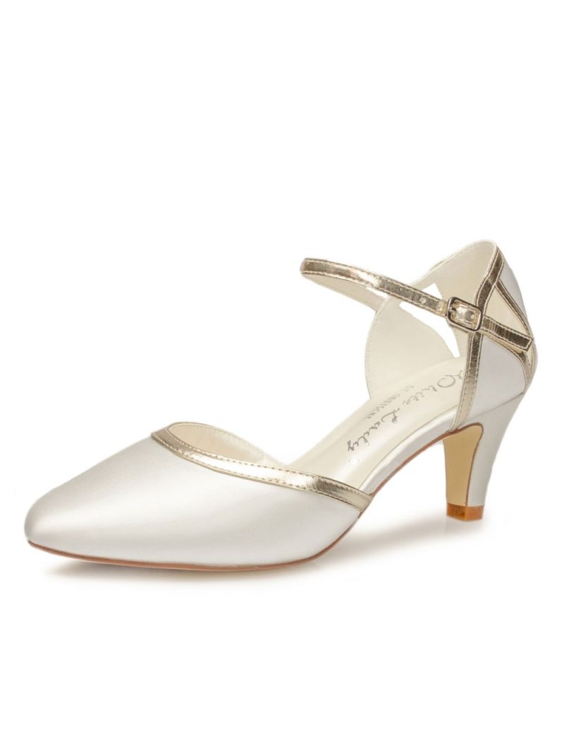 753 IVORY SATIN - EINFÄRBBARER BRAUTSCHUHE