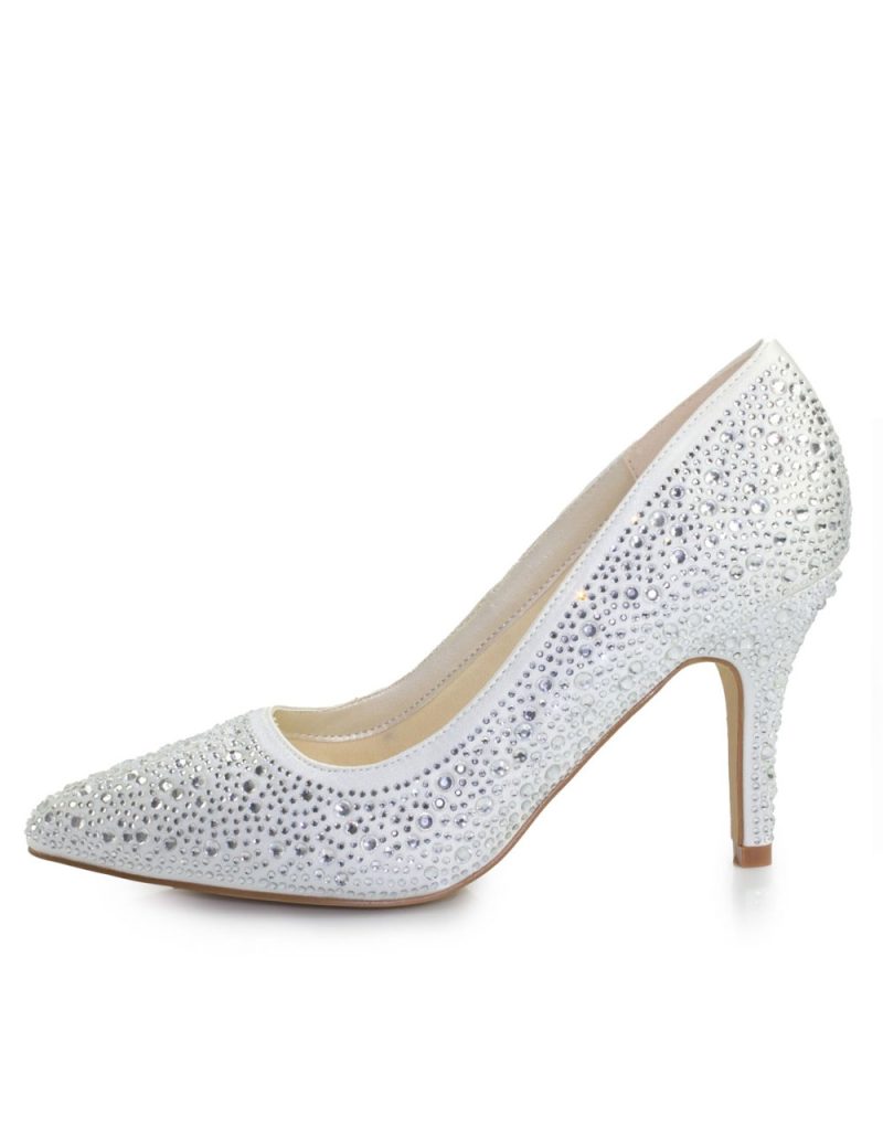 920 IVORY ZIRKONIA SATIN-STRASS - BRAUTSCHUHE – Bild 2