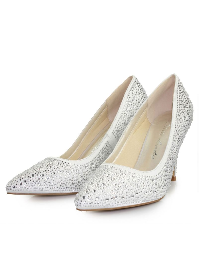 920 IVORY ZIRKONIA SATIN-STRASS - BRAUTSCHUHE – Bild 3